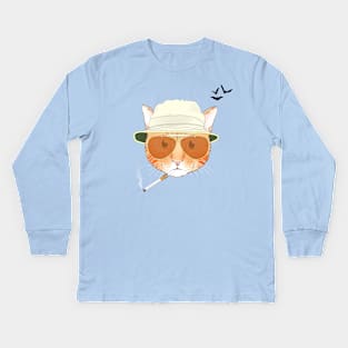 Fear and Loathing Cat - Ginger Kids Long Sleeve T-Shirt